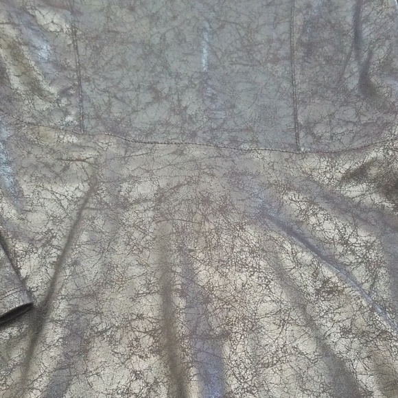 Nasty Gal Faux Leather Long Sleeve Skater Dress Medium - Picture 3 of 8